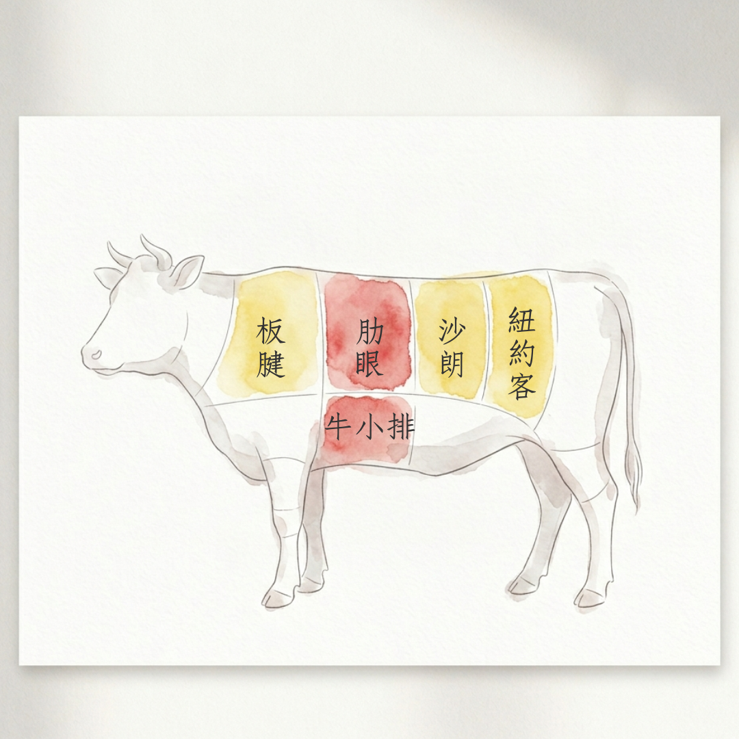 牛排部位脂肪含量比較 減重點餐參考圖