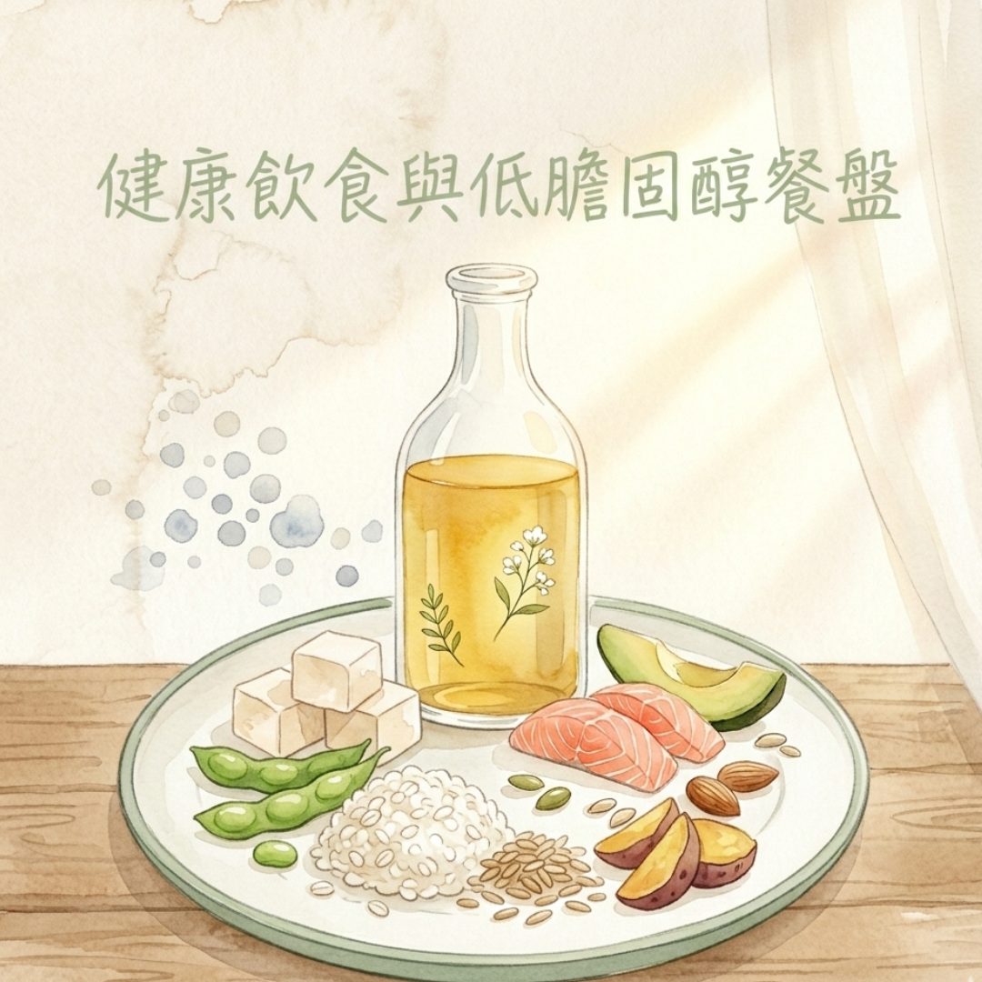 健康飲食與低膽固醇餐盤範例