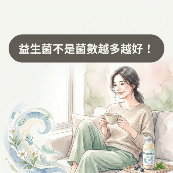 益生菌不是菌數越多越好！