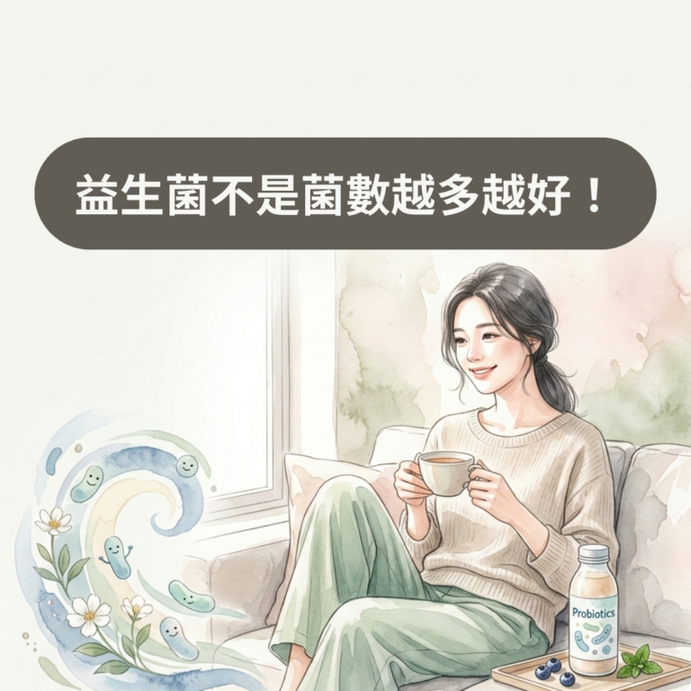 益生菌不是菌數越多越好！