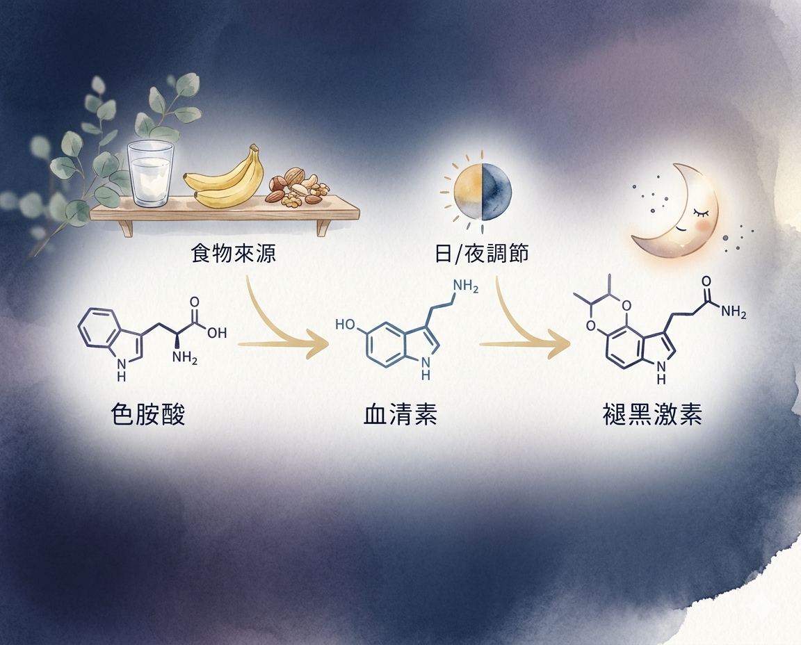 失眠飲食改善 大腦入睡機制示意圖
